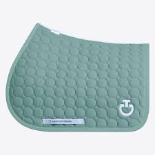 Cavalleria Toscana Circle Quilted Jumping Saddle Pad & Earnet Set