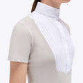 Cavalleria Toscana Short Sleeve Girls Competition Shirt with pleated bib