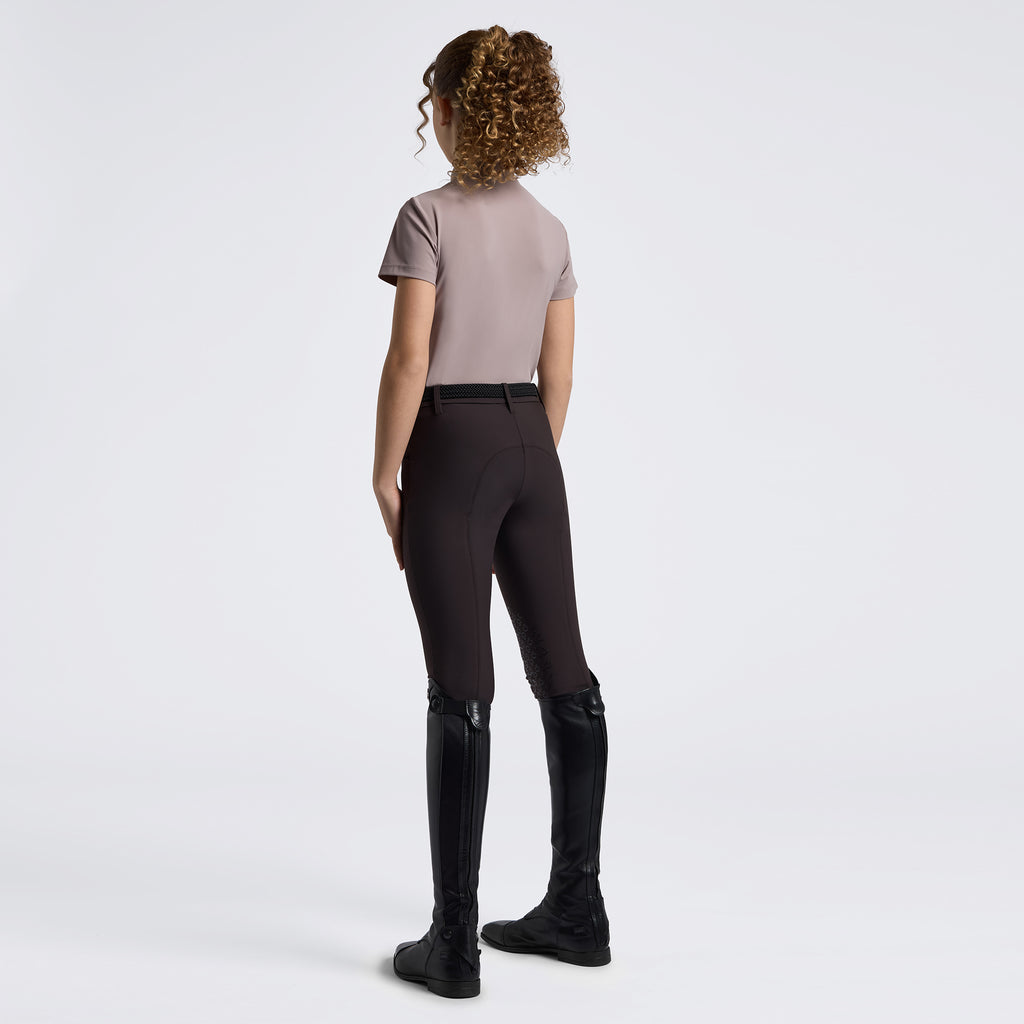 PRE-ORDER : Cavalleria Toscana Girls short sleeve show shirt with horse patch