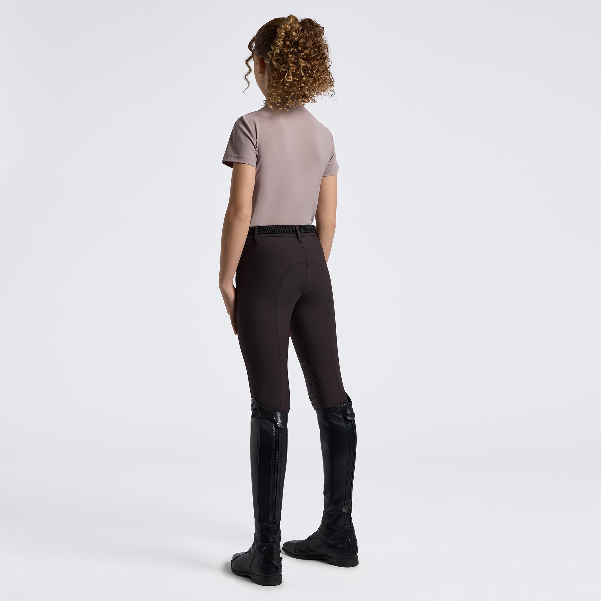 PRE-ORDER : Cavalleria Toscana Girls short sleeve show shirt with horse patch