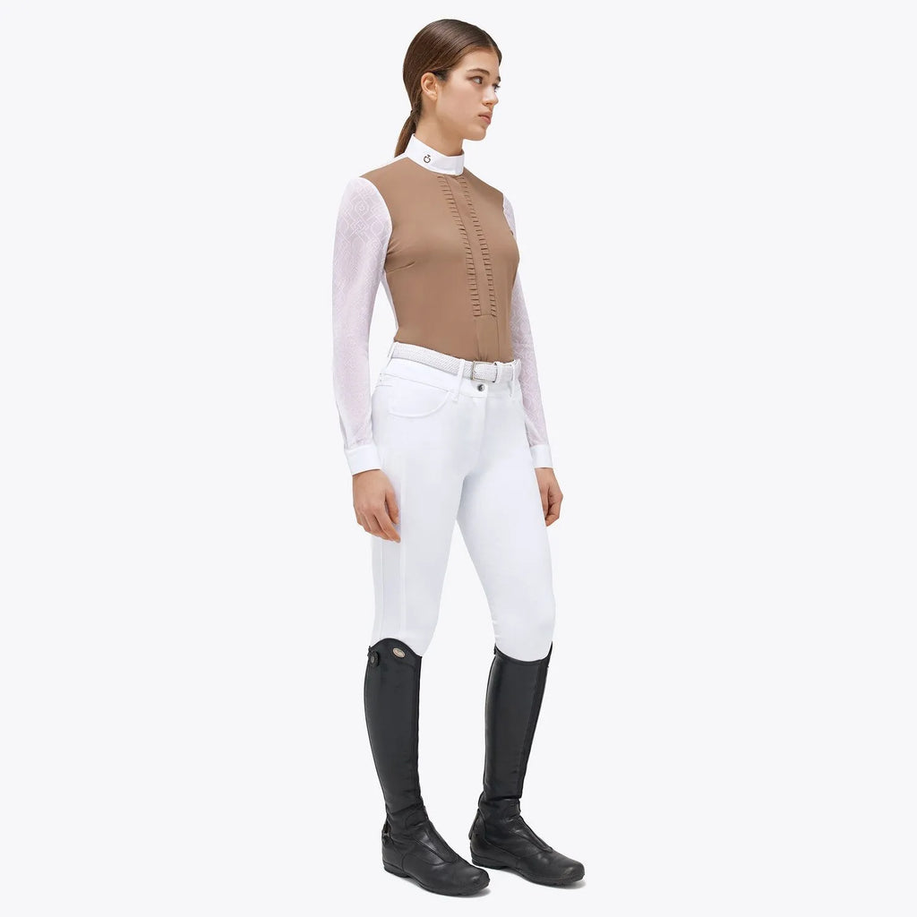 Cavalleria Toscana Pleated Jersey Long Sleeve Shirt