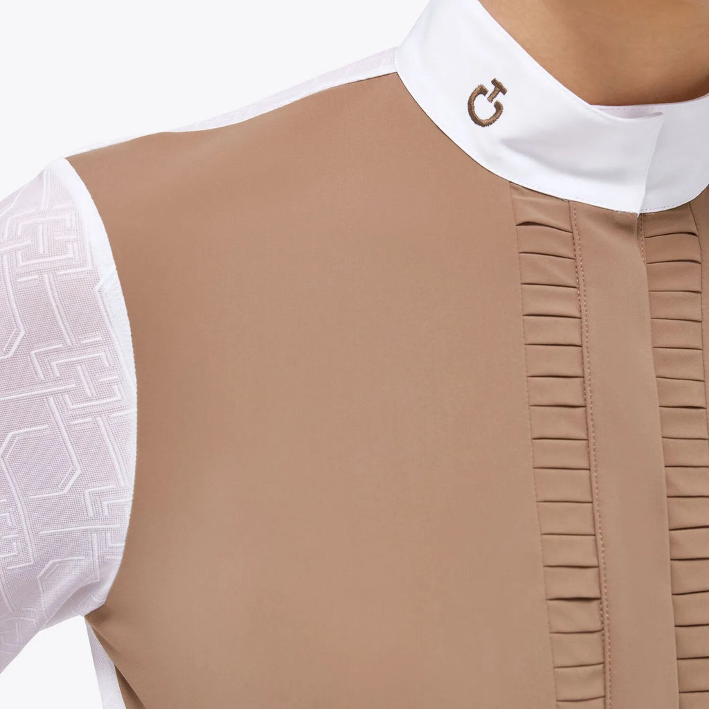 Cavalleria Toscana Pleated Jersey Long Sleeve Shirt