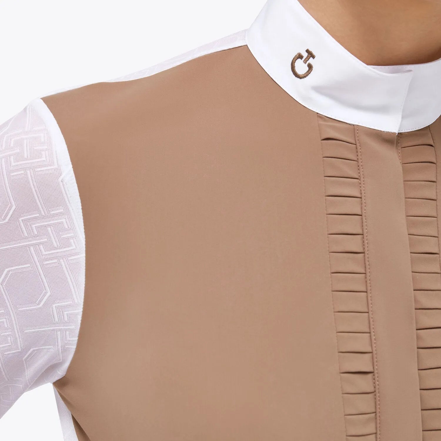 Cavalleria Toscana Pleated Jersey Long Sleeve Shirt