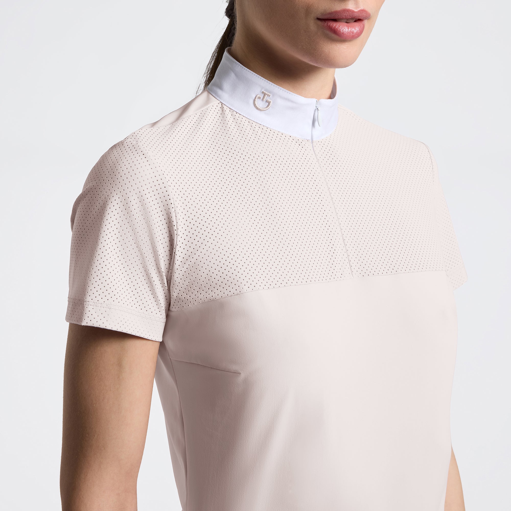 Cavalleria Toscana Women’s Short sleeve perforated show shirt