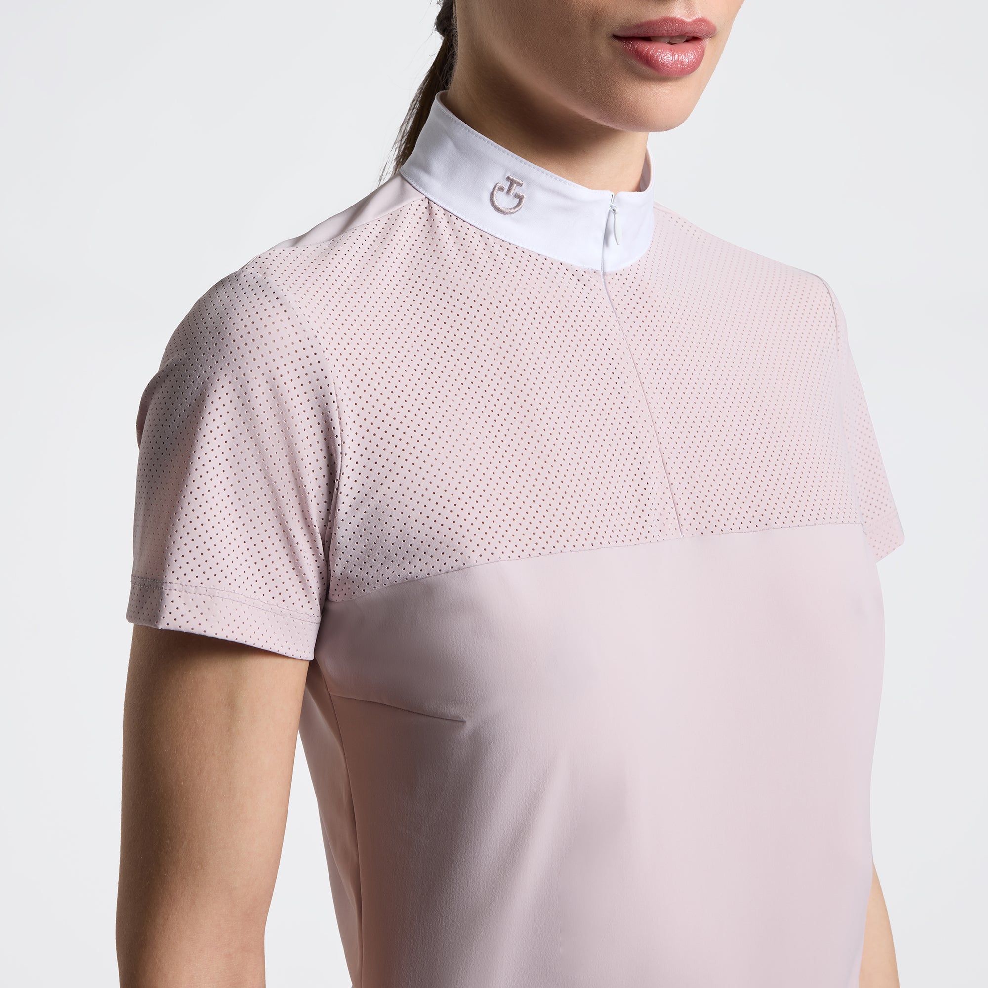 Cavalleria Toscana Women’s Short sleeve perforated show shirt