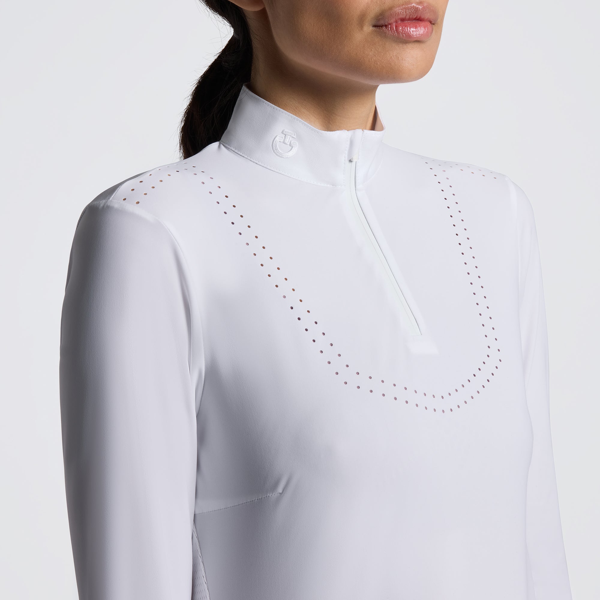 Cavalleria Toscana Women's Competition Shirt with Laser-Cut Inserts