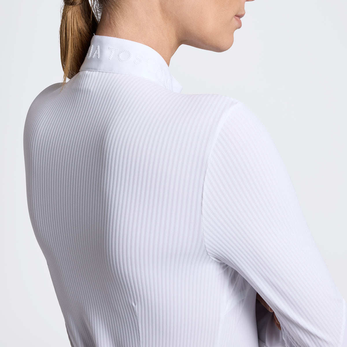 Cavalleria Toscana ladies L/S with striped insert competition shirt