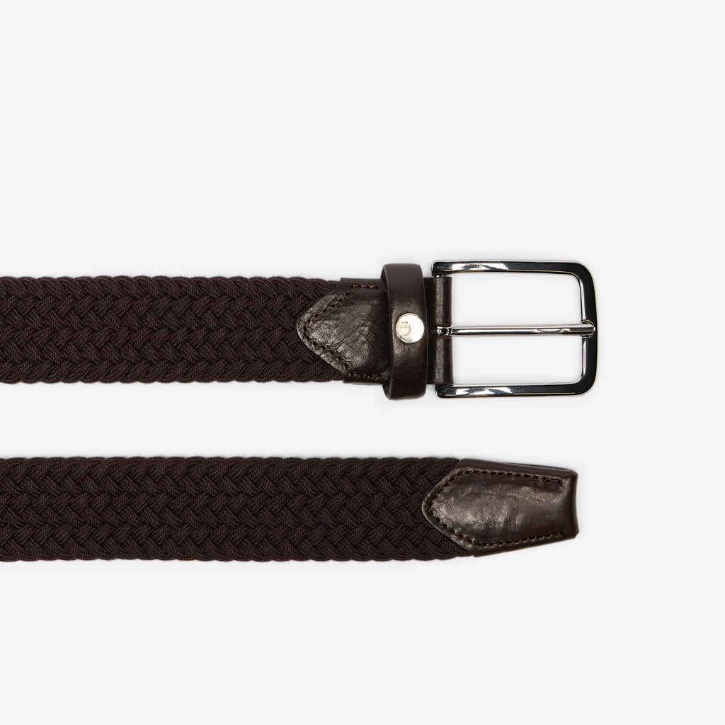 Cavalleria Toscana Women's leather & wool elastic belt