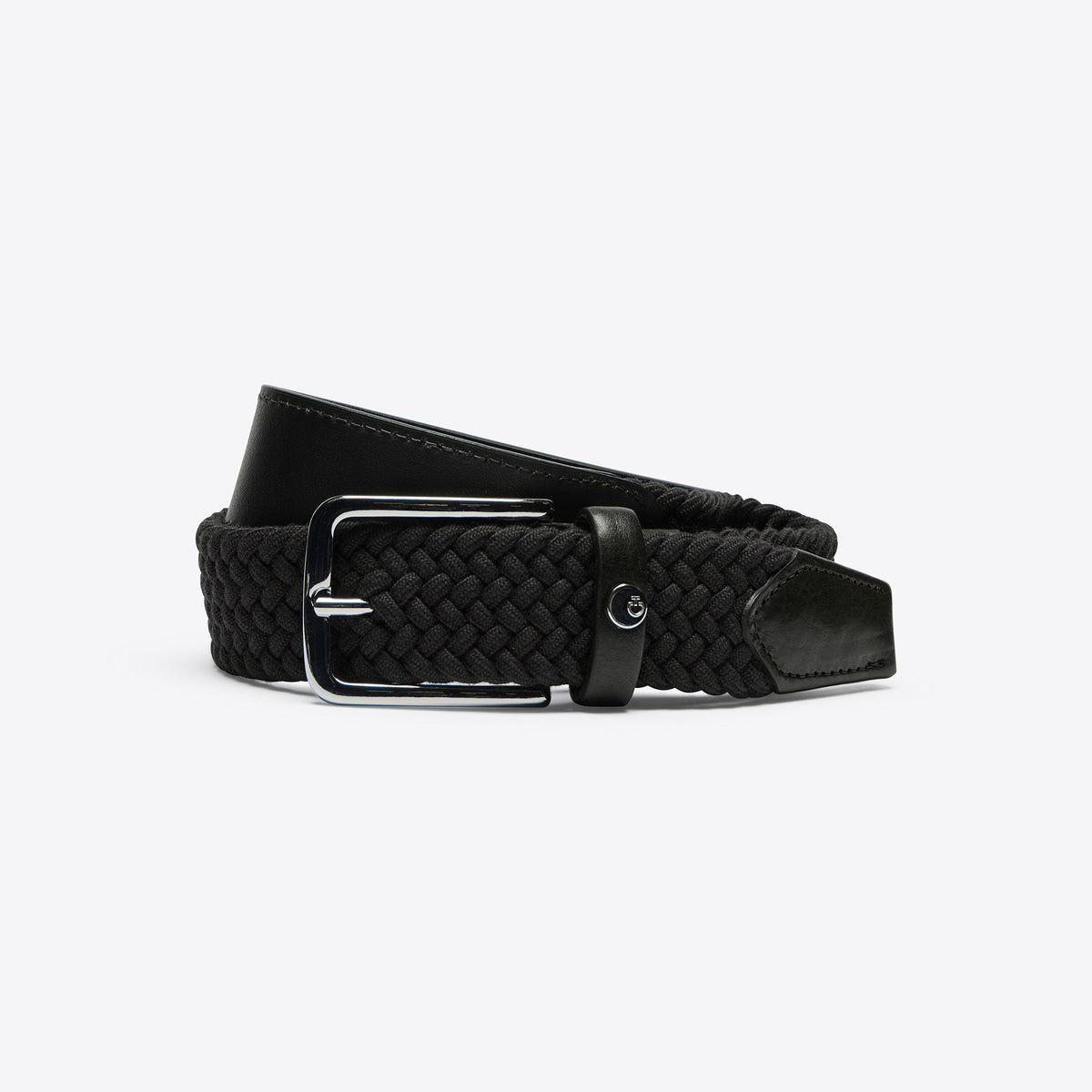 Cavalleria Toscana Men's leather & wool elastic belt