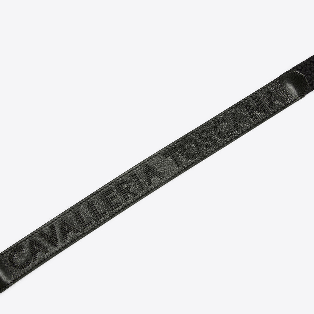 Cavalleria Toscana Men's leather & wool elastic belt