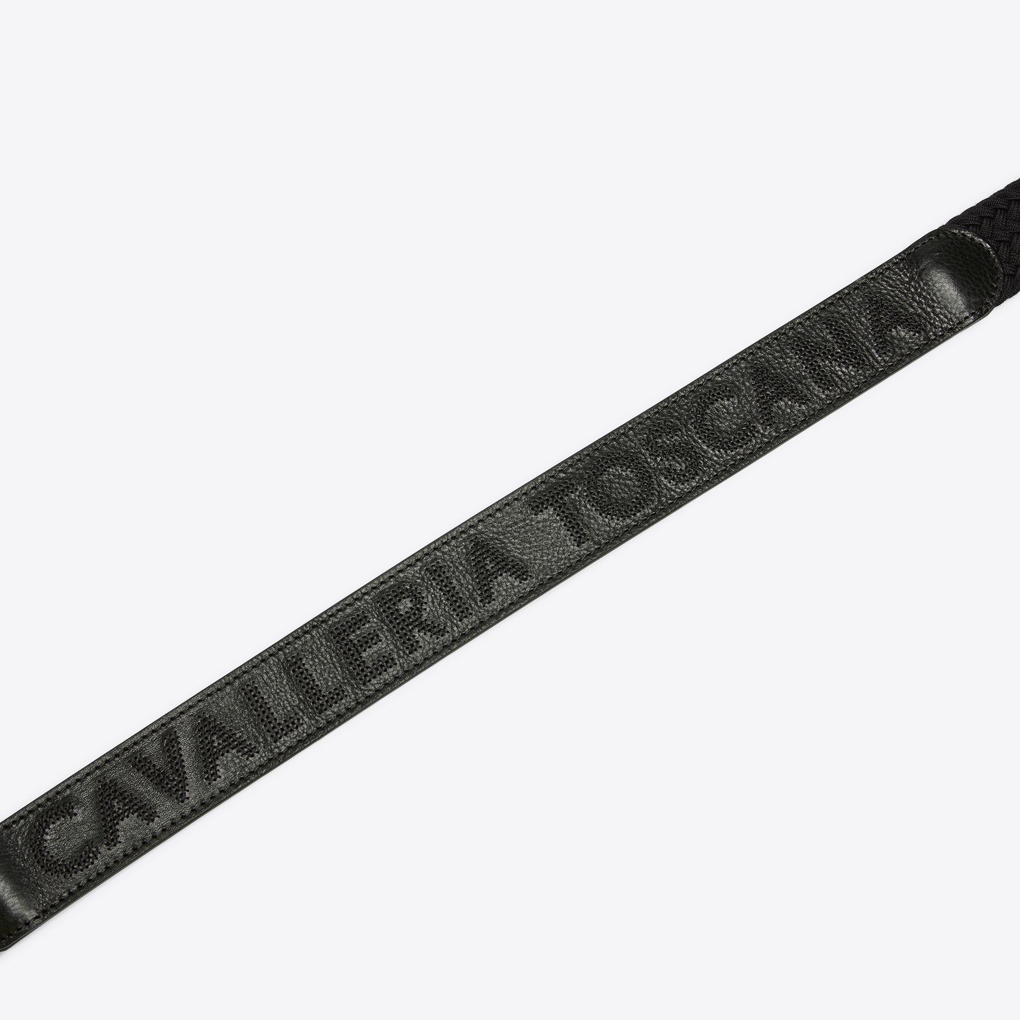 Cavalleria Toscana Men's leather & wool elastic belt