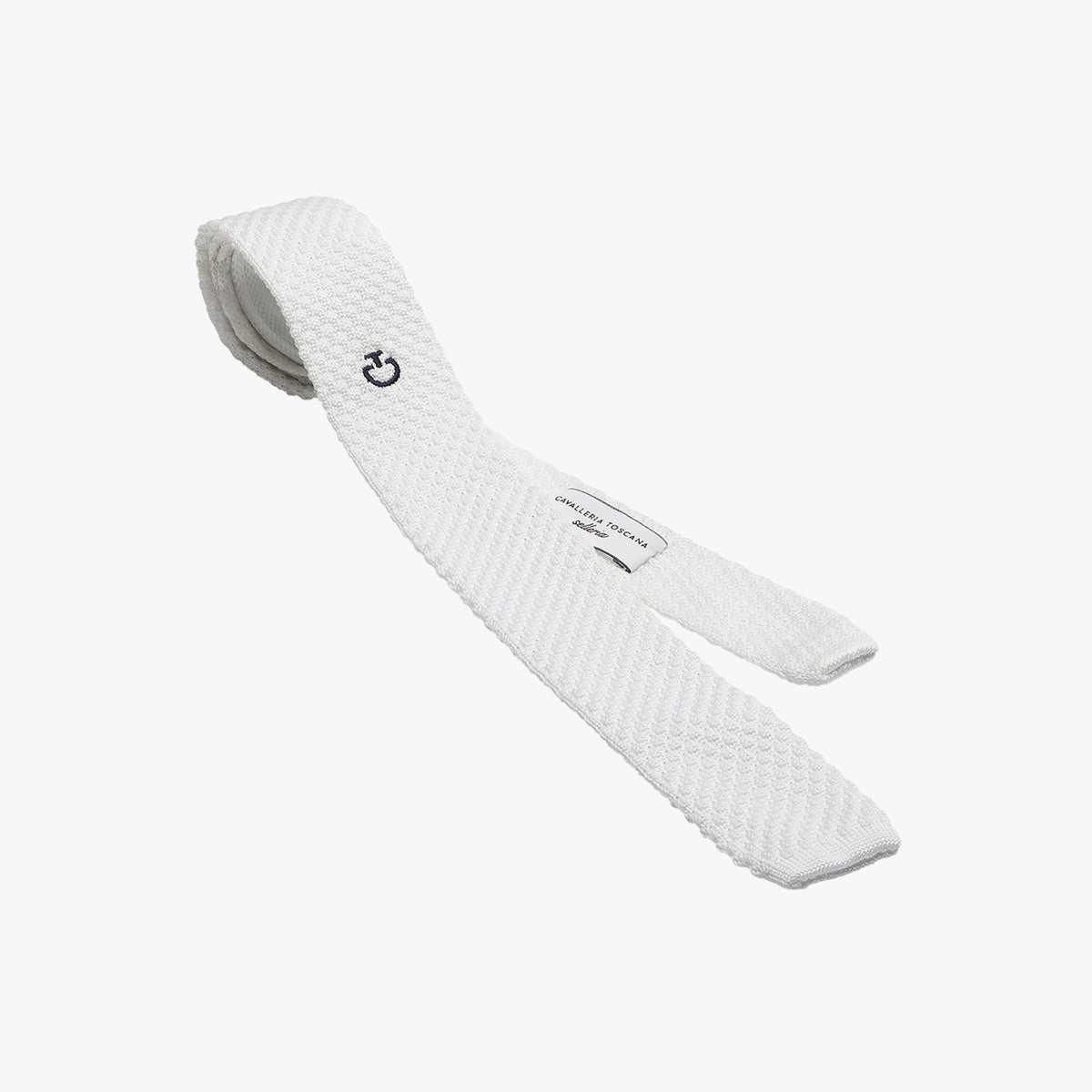 Cavalleria Toscana Men’s knitted tie with tie clip