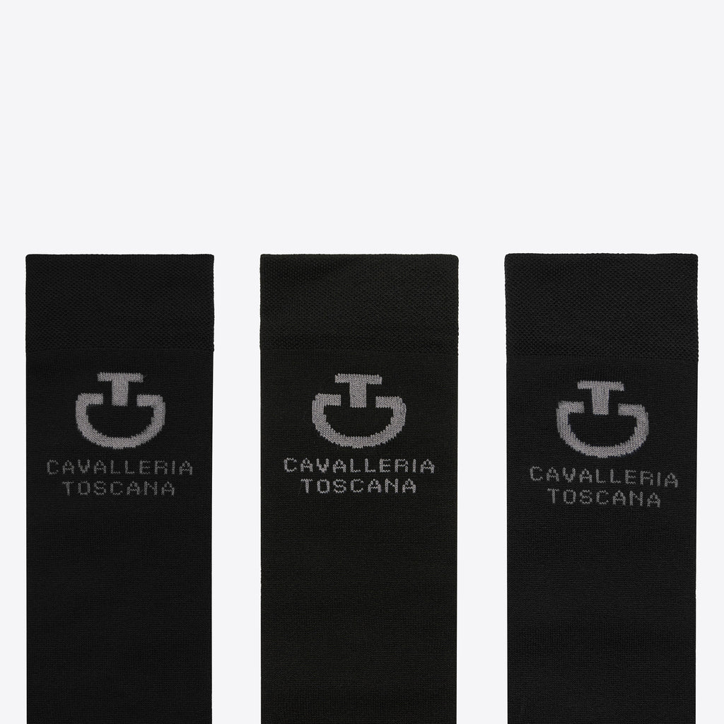 Cavalleria Toscana Jacquard logo 3 pack socks