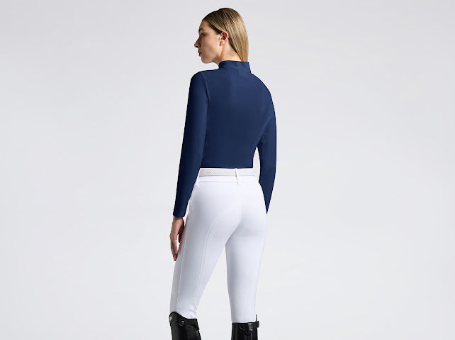 Cavalleria Toscana Ladies Perforated Polo L/S (Base Layer)