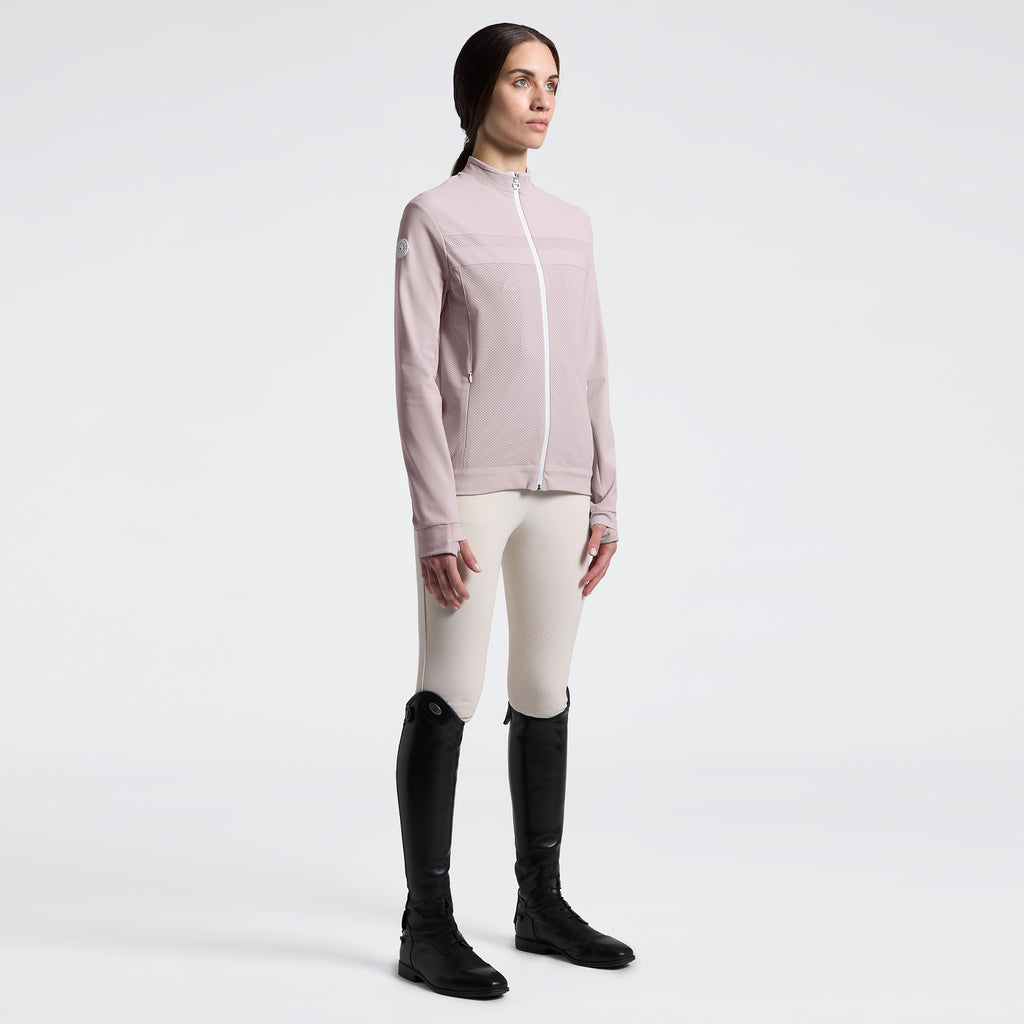 Women’s sweatshirt in tech knit with zip