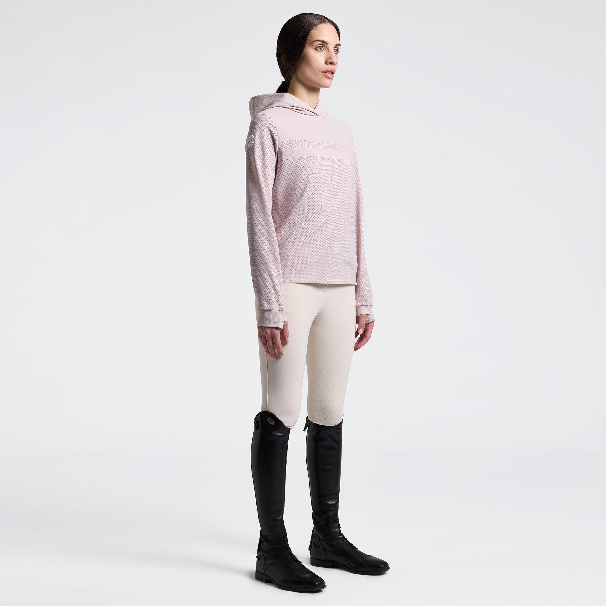 Cavalleria Toscana Women’s  sweatshirt in tech knit with hood