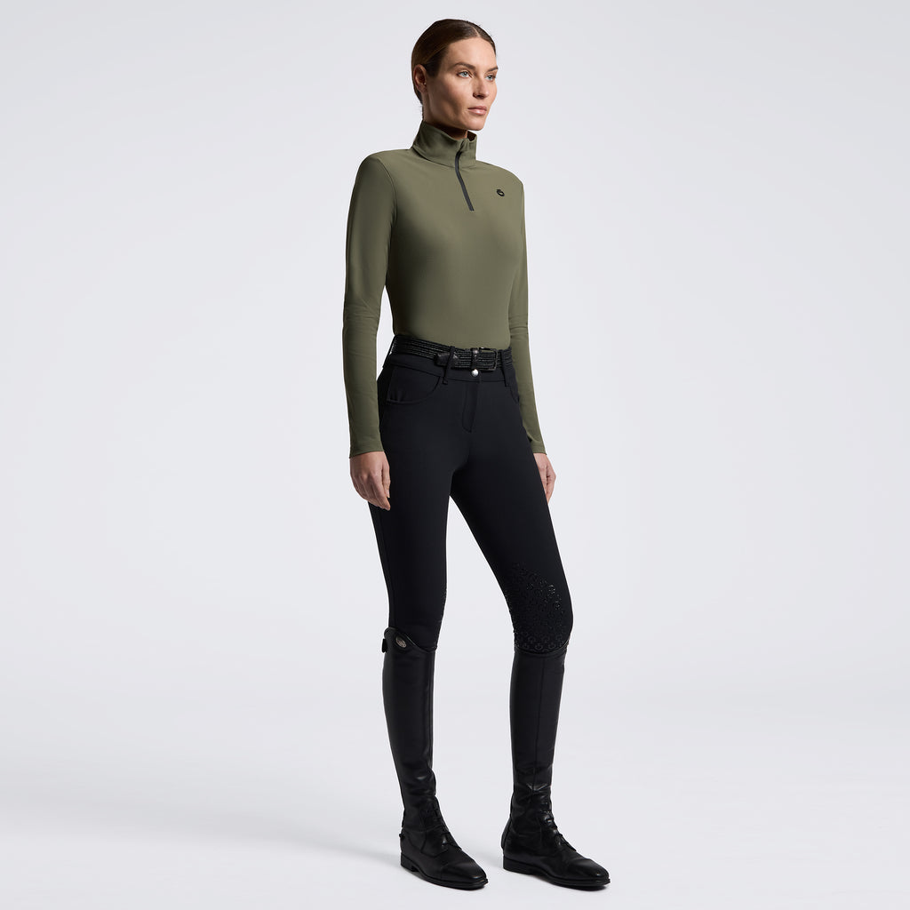 Cavalleria Toscana Women’s Jersey half zip long sleeve training polo