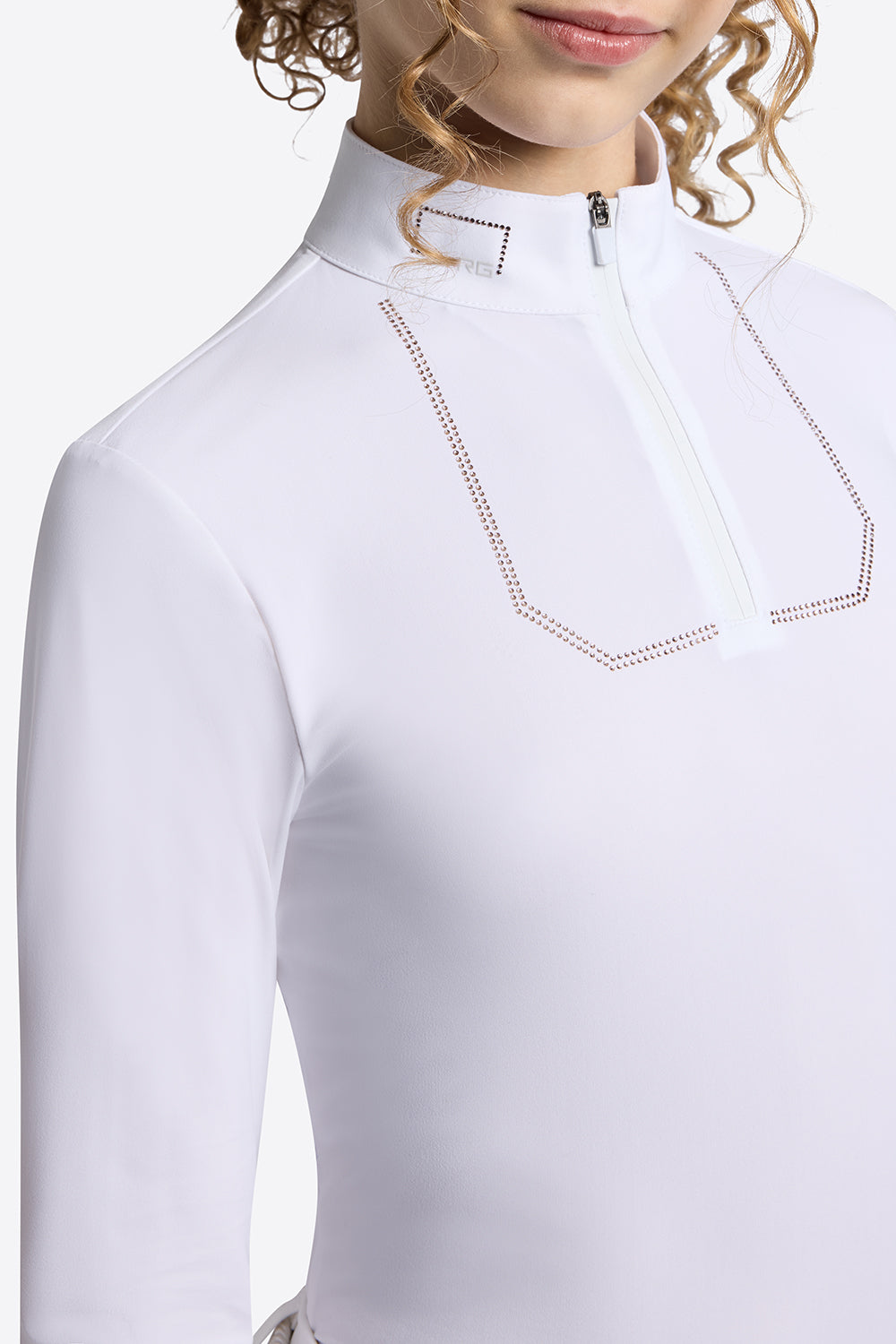 Riders Gene L/S jersey with strass zip competition shirt