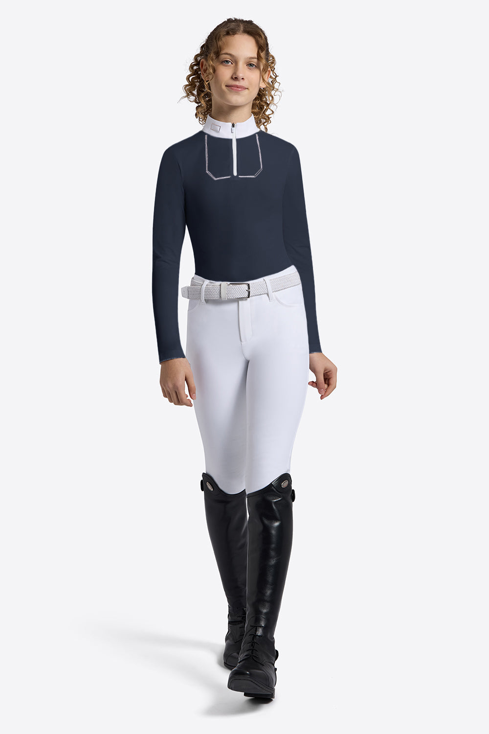Riders Gene L/S Girls jersey competition shirt with strass