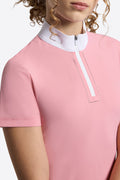 Riders Gene Girl's S/S zip competition shirt with strass