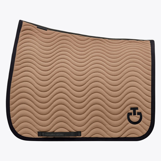 Cavalleria Toscana Quilted Wave Jersey Dressage Saddle Pad & Soundless Earnet