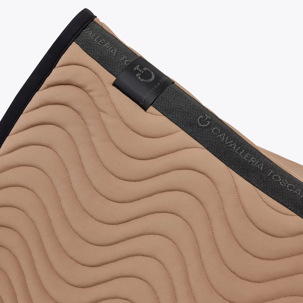 Cavalleria Toscana Quilted Wave Jersey Dressage Saddle Pad & Soundless Earnet