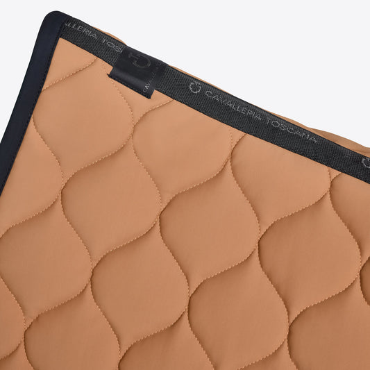 New Circular Quilted Jersey Dressage Saddle Pad & Earnet